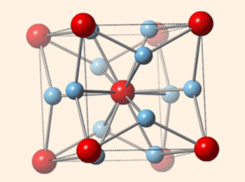 Image: The β-Ti3Au crystalline-like structure (Photo courtesy of Rice University).