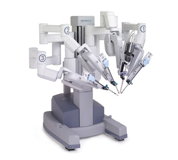 Image: The da Vinci Xi surgical system (Photo courtesy of Intuitive Surgical).