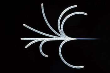 Image: The steerable RF ablation catheter (Photo courtesy of CDP).