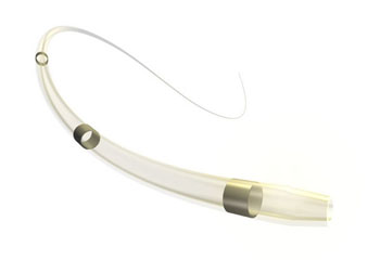 Image: The TrailBlazer angled peripheral support catheter (Photo courtesy of Medtronic).