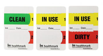 Image: The multi-purpose equipment label (Photo courtesy of Healthmark Industries).