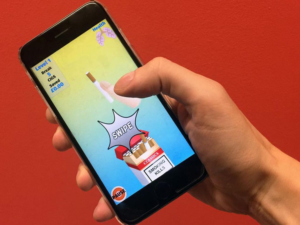 Image: A new smartphone app helps smokers quit (photo courtesy of KTU/QMUL).