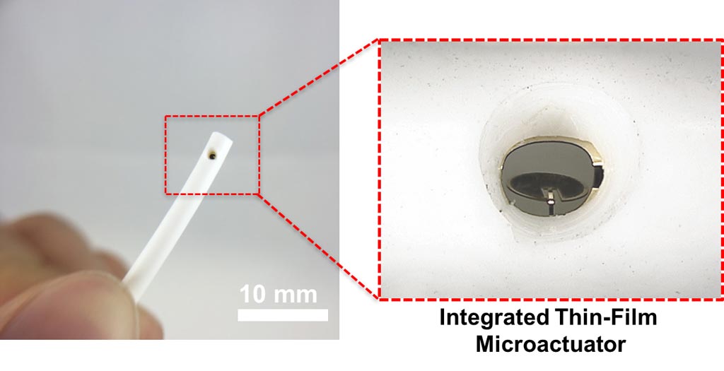Image: A new microscale device helps keep catheters clear (Photo courtesy of H Lee/ Purdue).