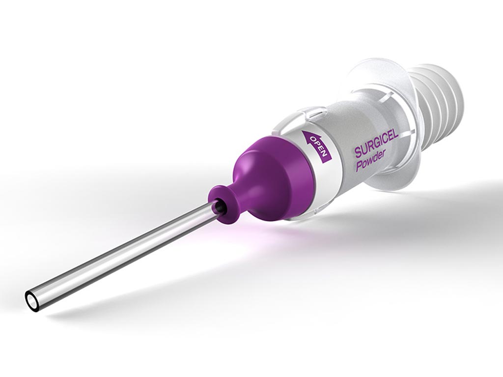 Image: A new powdered formulation of Surgicel is now available (Photo courtesy of Ethicon).