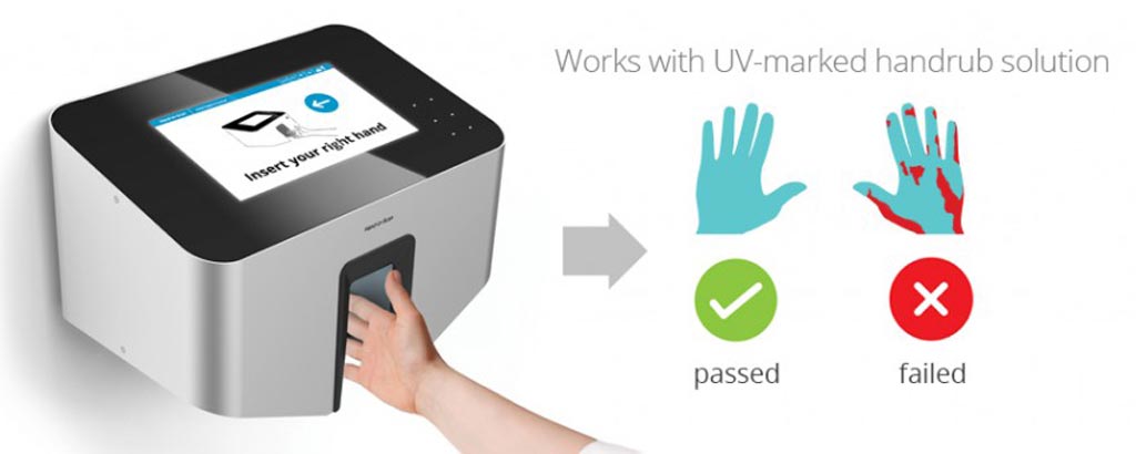Image: The automated hand scanner scores hygiene performance (Photo courtesy of HandInScan).