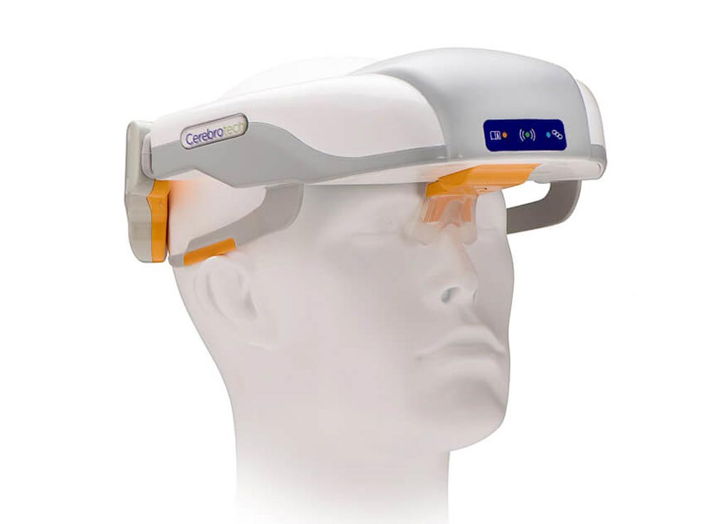 Image: A bioimpedance spectroscopy device detects blood flow in the brain (Photo courtesy of Cerebrotech).