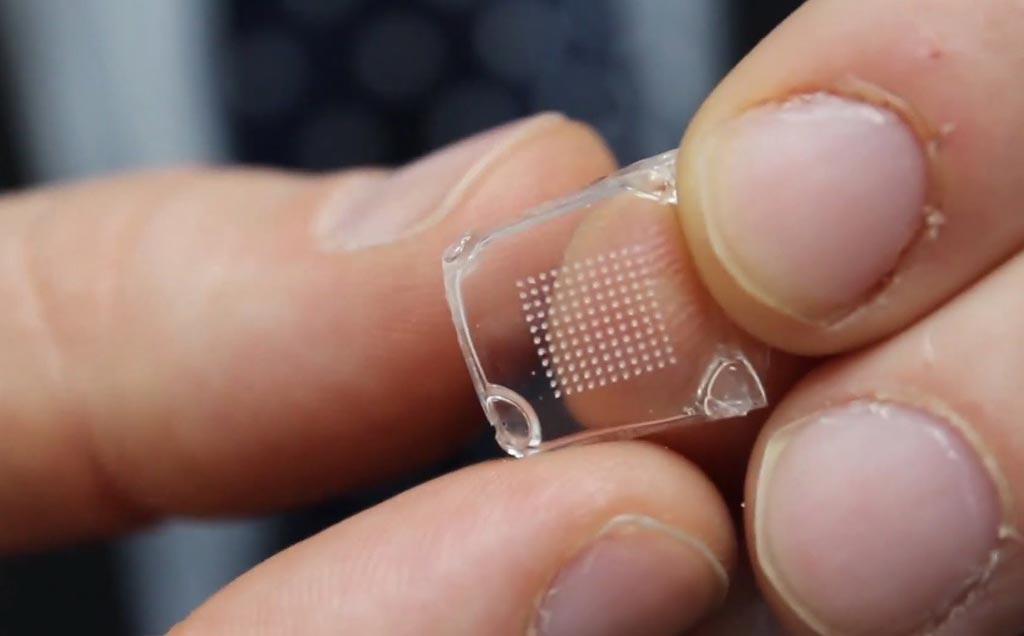 Image: An example of a hydrogel microneedle patch (Photo courtesy of Ryan Donnelly/QUB).