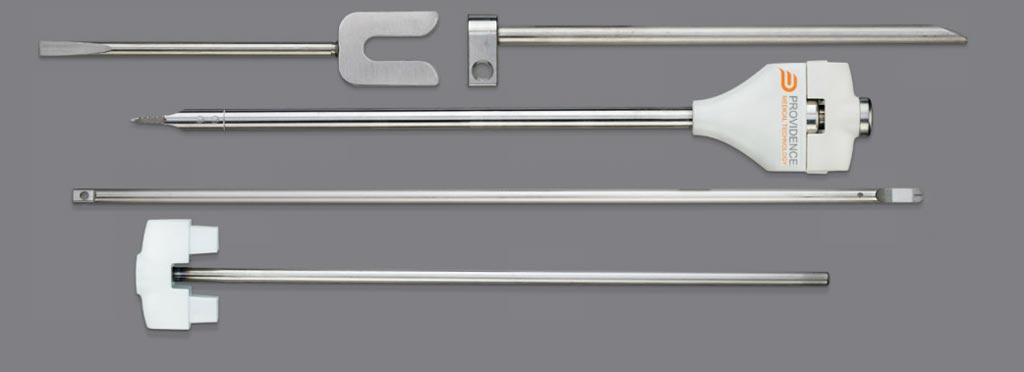 Image: The DTRAX Spinal System set of surgical instruments (Photo courtesy of Providence Medical Technology).