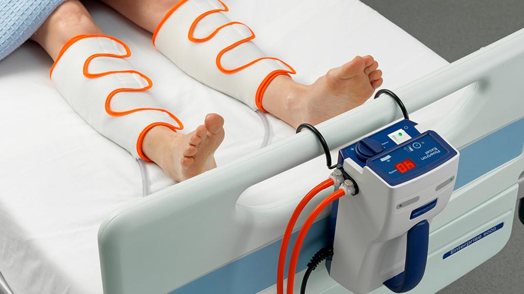 Image: A new study suggests compression devices can reduce DVT complications (Photo courtesy of ArjoHuntleigh).