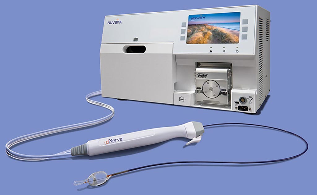 Image: The Nuvaira lung denervation system and dNerva dual cooled RFA catheter (Photo courtesy of Nuvaira).