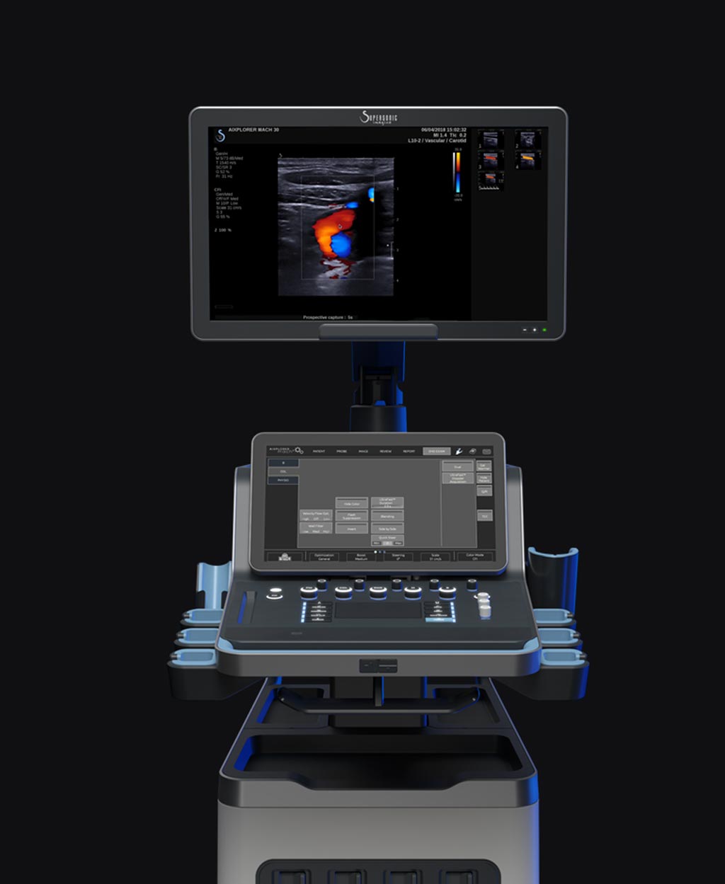 Image: The Aixplorer MACH 30 ultrasound system (Photo courtesy of SuperSonic Imagine). Image: The Aixplorer MACH 30 ultrasound system (Photo courtesy of SuperSonic Imagine).