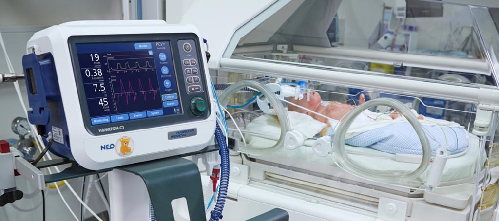 Image: Preterm births with respiratory disorders and mortality rates are driving the demand for various neonatal ventilators worldwide (Photo courtesy of Hamilton Medical).