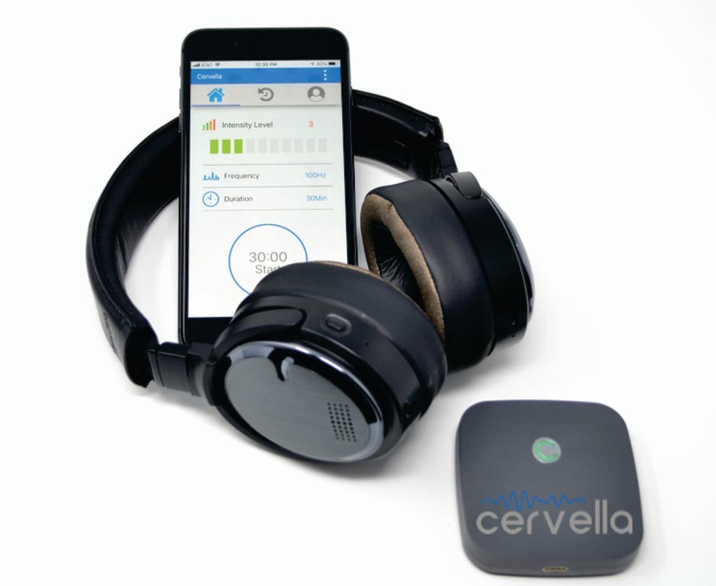 Image: The CES and earphones are designed to help treat emotional disorders (Photo courtesy of Innovative Neurological Devices).