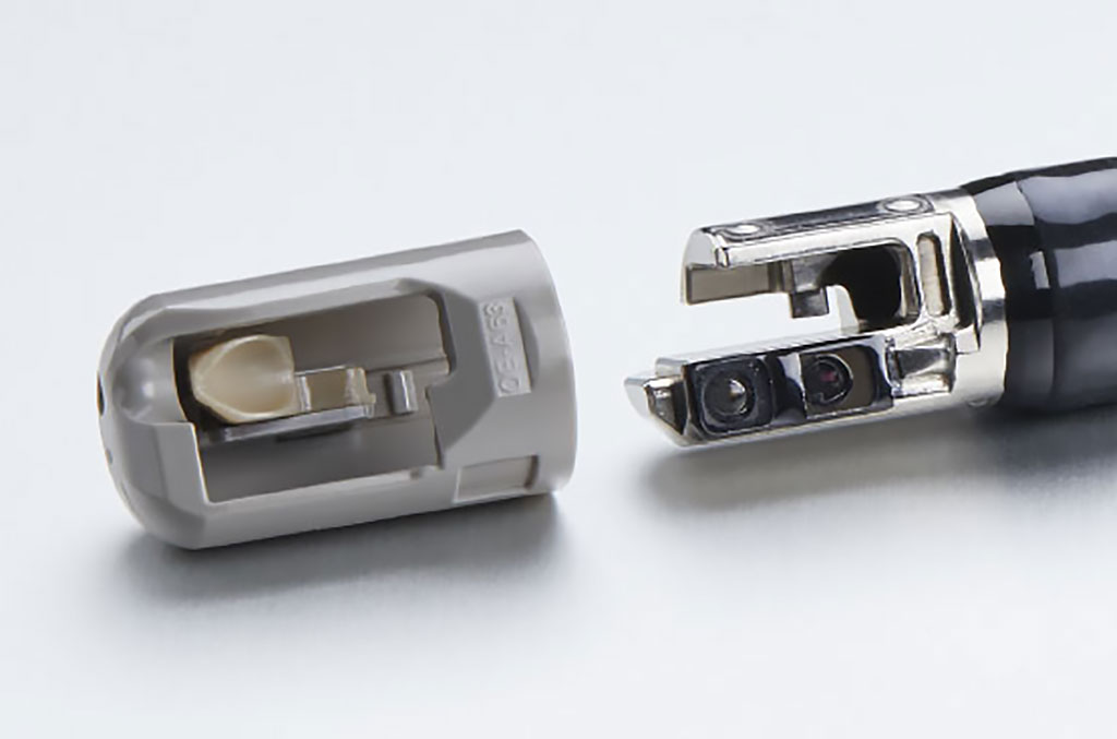 Image: The ED34-i10T2 duodenoscope and DEC cap (Photo courtesy of Pentax Medical)