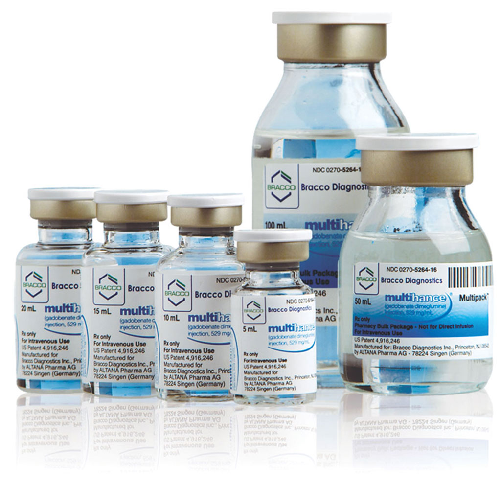Image: Multihance Contrast Media (Photo courtesy of Bracco Diagnostics Inc.) Image: Multihance Contrast Media (Photo courtesy of Bracco Diagnostics Inc.)