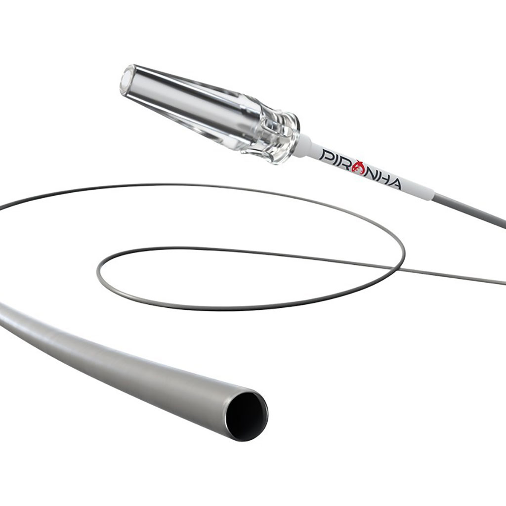 Image: The Piranha LC aspiration catheter (Photo courtesy of GI Supply)
