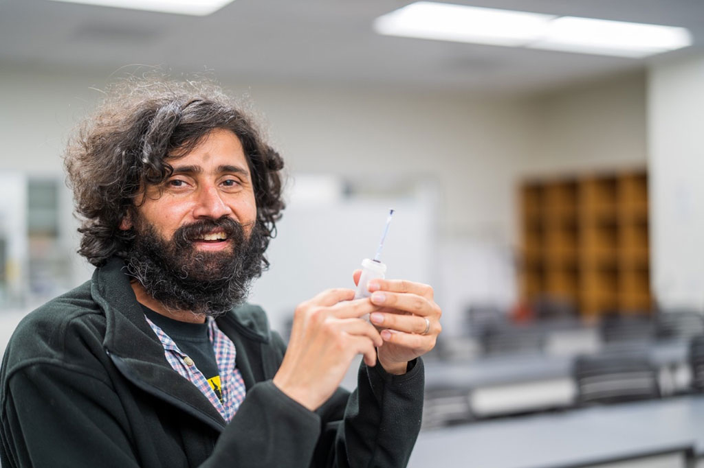 Image: Manu Prakash, PhD, associate professor of bioengineering and the inventor of the test (Photo courtesy of Stanford Medicine)