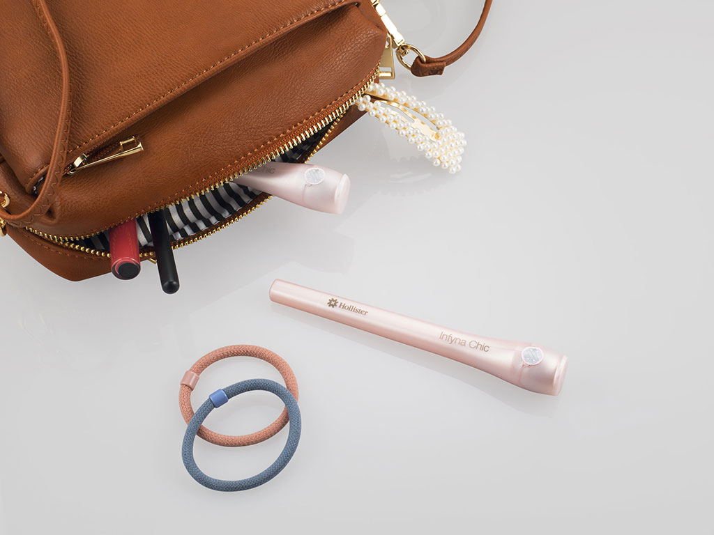 Image: The Infyna Chic intermittent catheter in pink (Photo courtesy of Hollister)