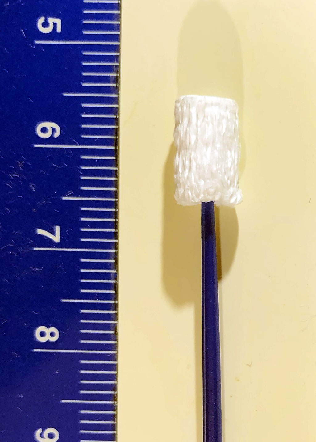 Image: A UNMC team developed this ultra-absorptive nanofiber swab (Photo courtesy of University of Nebraska Medical Center)