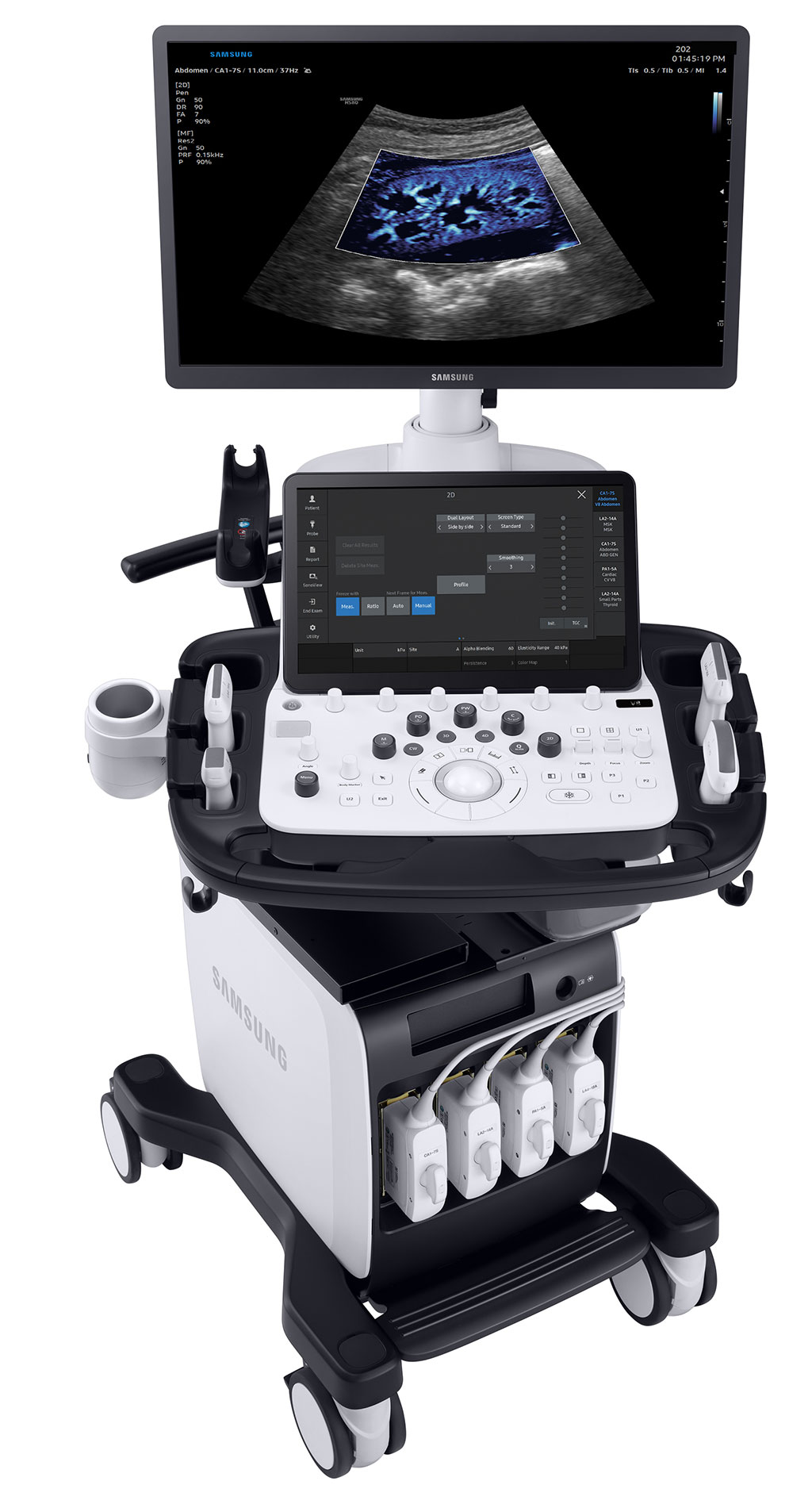 Image: V8 high-end ultrasound system (Photo courtesy of Samsung Electronics Co., Ltd.)