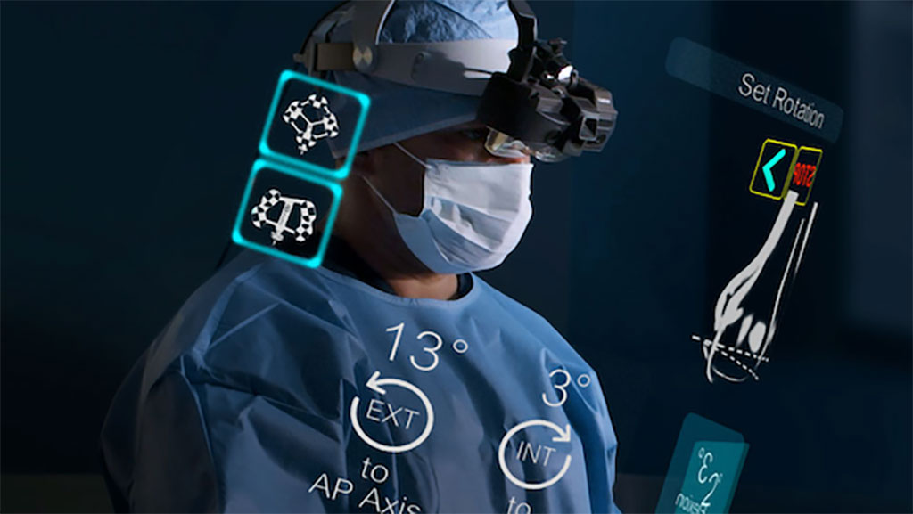 Image: ARVIS offers a wearable AR headset to help surgeons accurately place hip and knee implants (Photo courtesy of Enovis)