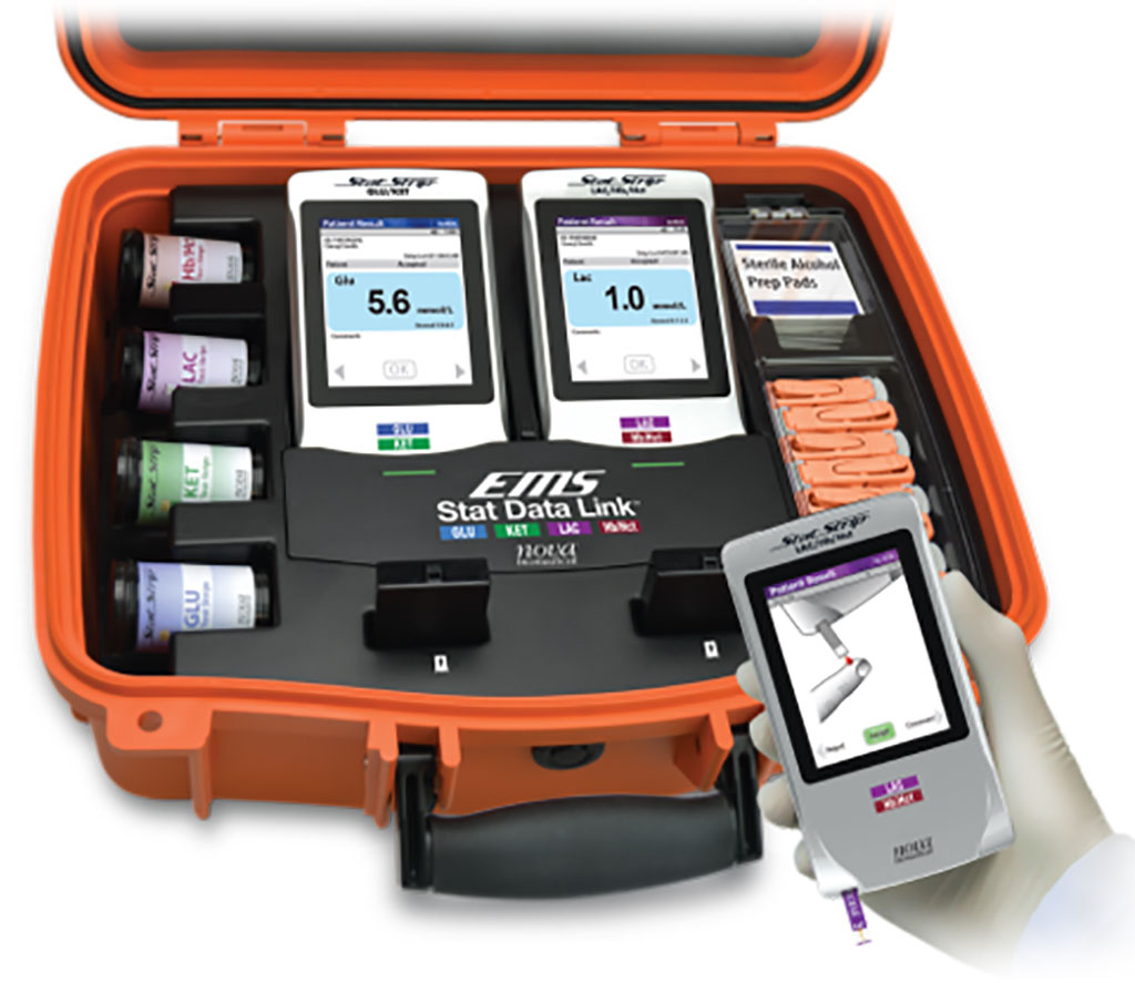Image: EMS Stat is a portable system for use in the emergency department to determine GLU, KET, LAC, Hb and HCT (Photo courtesy of Nova)