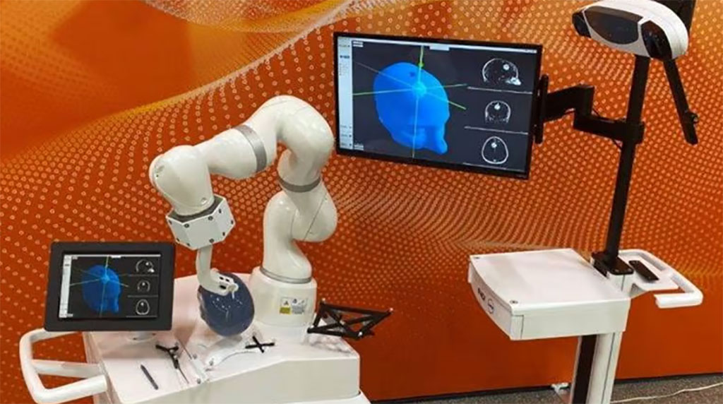 Image: Visitors can explore a demo cell how the LBR Med lightweight robot assists in biopsy of brain tumor (Photo courtesy of KUKA AG)