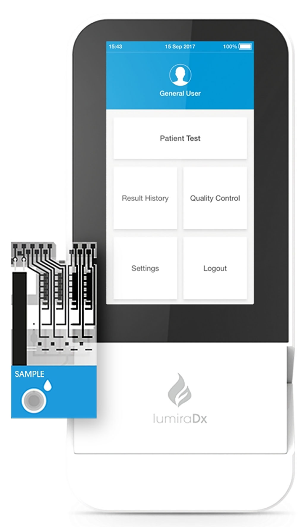 Image: The innovative, next generation LumiraDx Point of Care Diagnostic Platform (Photo courtesy of LumiraDx)
