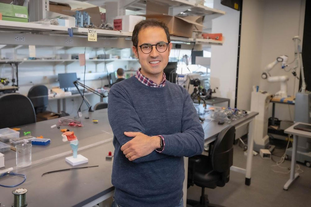 Image: WPI researcher Loris Fichera has received a grant to enable surgical robots to treat disease by focusing energy on tissues (Photo courtesy of WPI)
