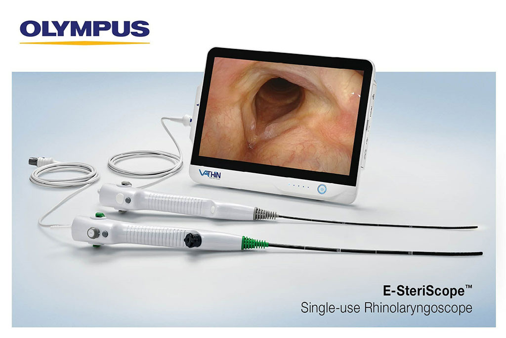 Image: The Vathin E-SteriScope single-use flexible video rhinolaryngoscope (Photo courtesy of Olympus)