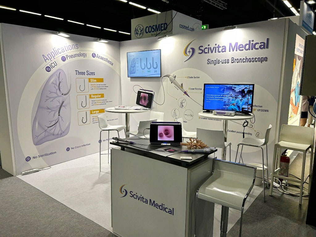 Image: Scvita Medical’s single-use broncho videoscope solution presented at ERS 2023 (Photo courtesy of Scivita Medical)