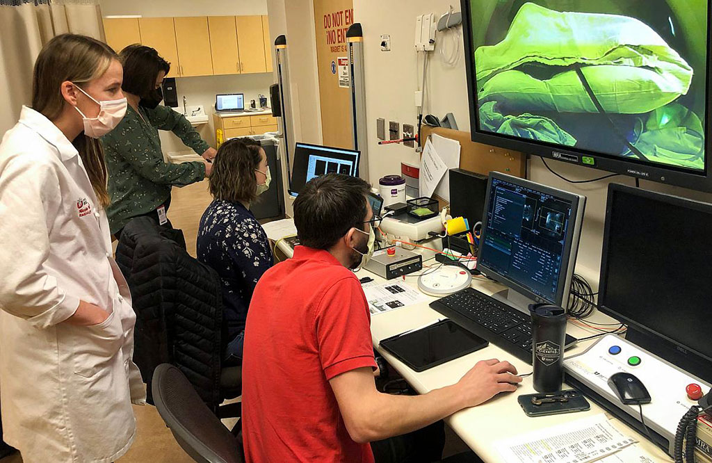 Image: Patient being treated with the MUSE breast cancer ablation system (Photo courtesy of University of Utah Health) Image: Patient being treated with the MUSE breast cancer ablation system (Photo courtesy of University of Utah Health)