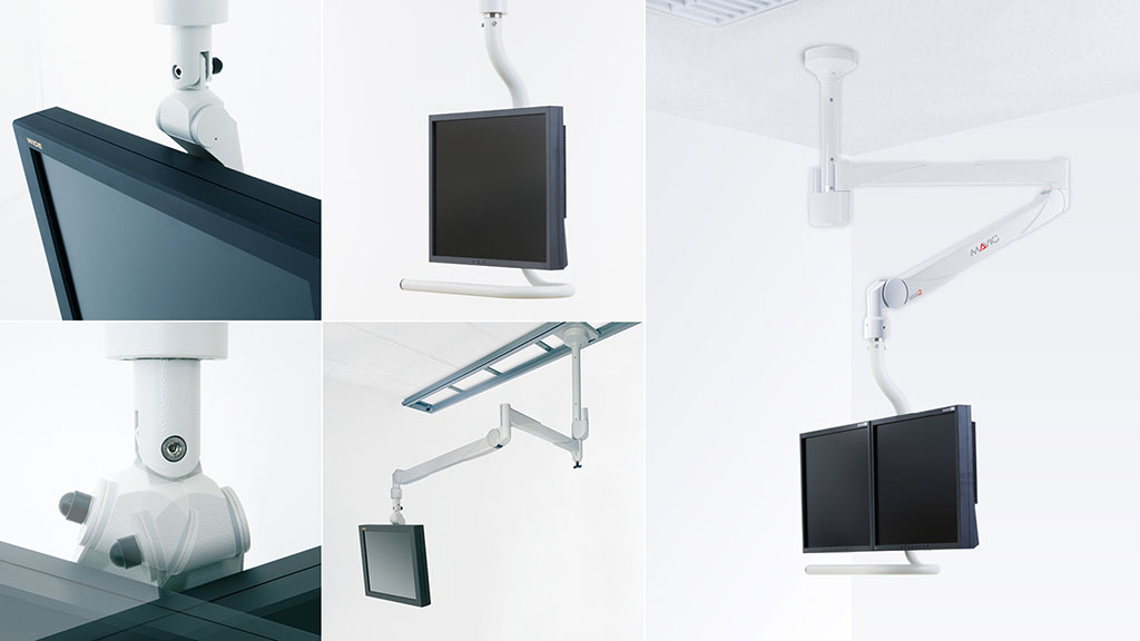 Image: A wide range of monitor suspension system is being highlighted at MEDICA 2023 (Photo courtesy of MAVIG)
