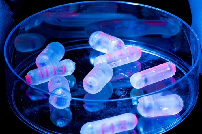 Image: Researchers have made significant advances in ingestible microbiome sampling pill technology (Photo courtesy of Tufts University)