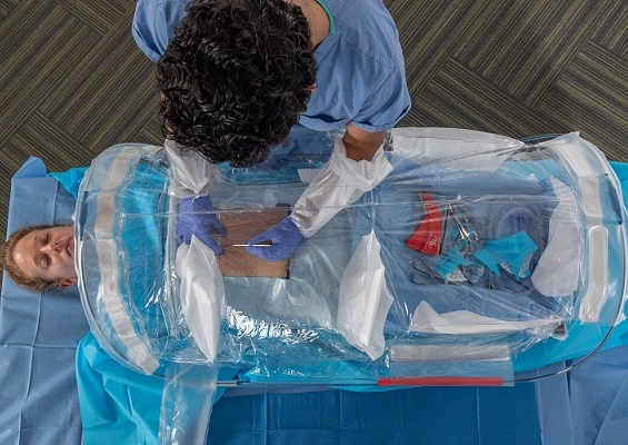 Image: The SurgiField ultraportable battery powered sterile environment (Photo courtesy of SurgiBox)