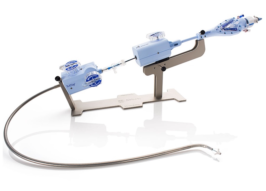 Image: The TriClip Transcatheter Edge-to-Edge device (Photo courtesy of Abbott)