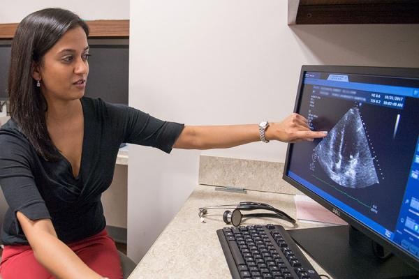 Image: The team led by Dr. Anjali Vaidya has developed a new method that makes use of initial screening data from echocardiography (Photo courtesy of LKSOM)