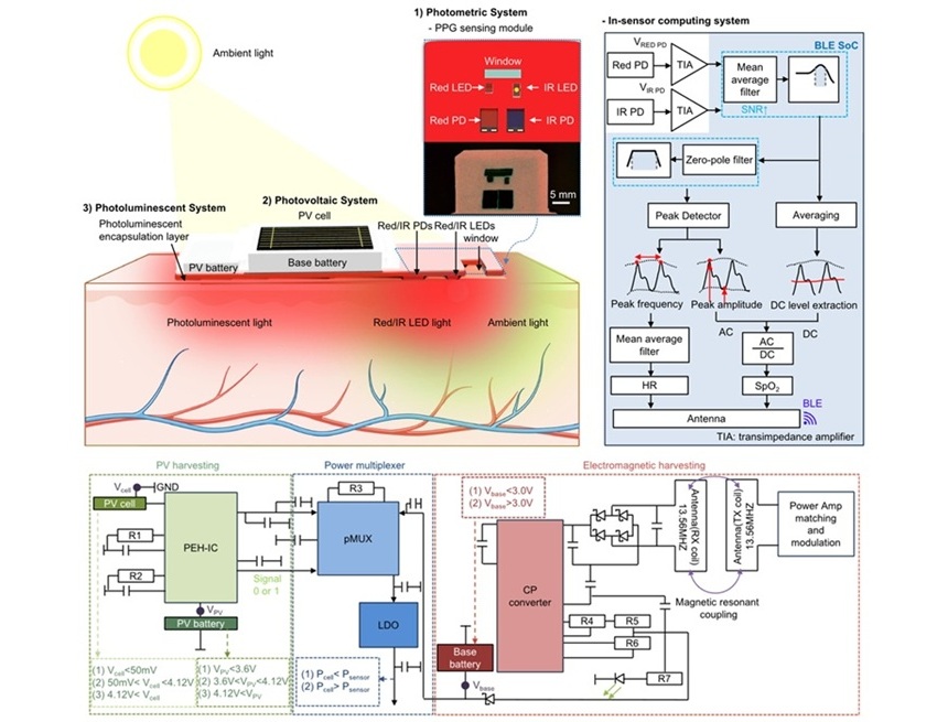 Image: The wireless wearable platform minimizes the energy required for light sources (Photo courtesy of KAIST)