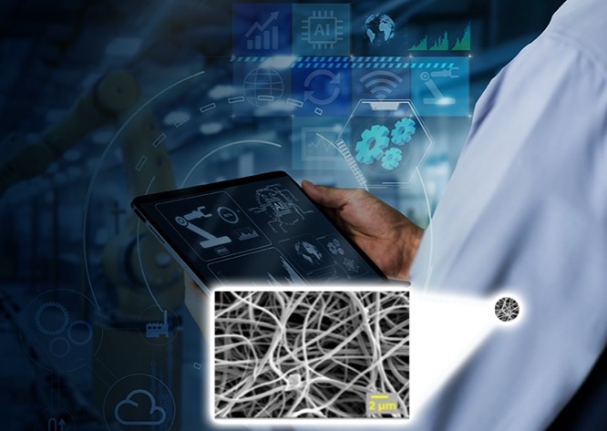 Image: Health sensors can be part of clothing made with nanofiber materials that generate electricity from the wearer’s motion to power them (Photo courtesy of Jennifer M. McCann/Penn State)