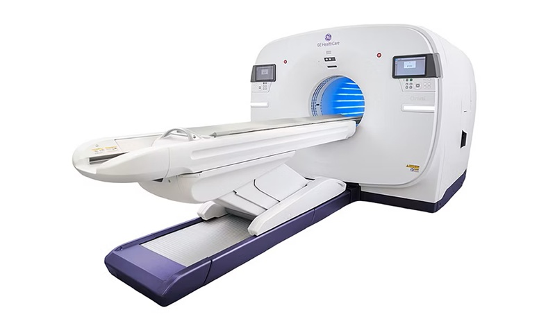 Image: Researchers evaluated the Omni 128 cm long-axial field-of-view PET/CT system, which captures more of the body and radiotracer signal at once, potentially enabling shorter scans. (Photo courtesy of GE HealthCare)