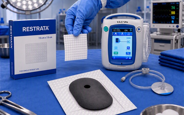 Image: Restrata Matrix and Solventum V.A.C. Therapy brings two advanced technologies together into one path to support active wound healing. (Photo courtesy of Solventum)