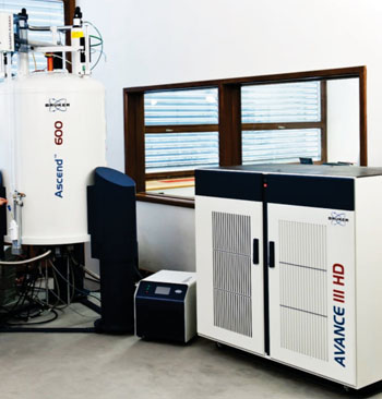 The Avance III 600 spectrometer for proton nuclear magnetic resonance analysis