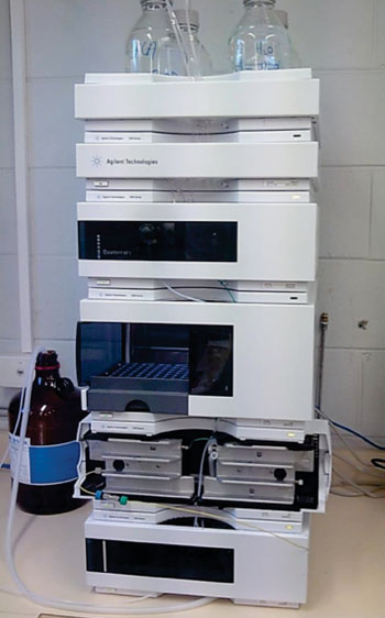 Agilent Technologies\' Series 1200 high pressure liquid chromatography (HPLC) system