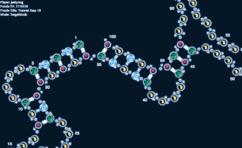Image: RNA design produced by a player of the online EteRNA design game (Photo courtesy of Carnegie Mellon University).