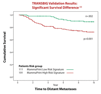 Image: TRANSBIG – translational breast-cancer research validation results for MammaPrint (Photo courtesy of Agendia).