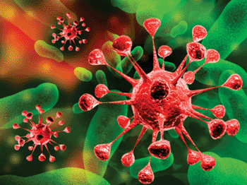 Image: An artist's rendition of a Lentivirus expression vehicle (Photo courtesy of AMS Biotechnology ).