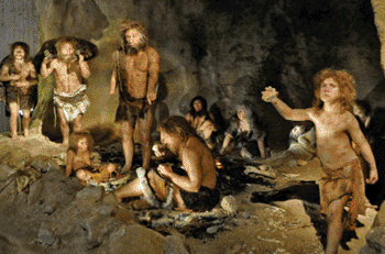 Image: A diorama at the Neanderthal museum in Croatia. A substantial fraction of the Neanderthal genome persists in modern human populations. A new approach applied to analyzing whole-genome sequencing data from 665 people from Europe and East Asia shows that more than 20% of the Neanderthal genome survives in the DNA of this contemporary group, whose genetic information is part of the 1000 Genomes Project (Photo courtesy of Max Planck Institute).