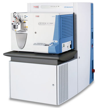 Image: The LTQ-FT Orbitrap XL Hybrid Ion Trap Mass Spectrometer (Photo courtesy of Thermo Scientific).