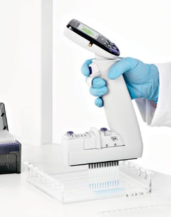 Image: The new E1-ClipTip electronic adjustable tip spacing multichannel equalizer pipette (Photo courtesy of Thermo Fisher Scientific).