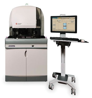 Image: UniCel DxH Slidemaker Stainer Coulter Cellular Analysis System (Photo courtesy of Beckman Coulter).
